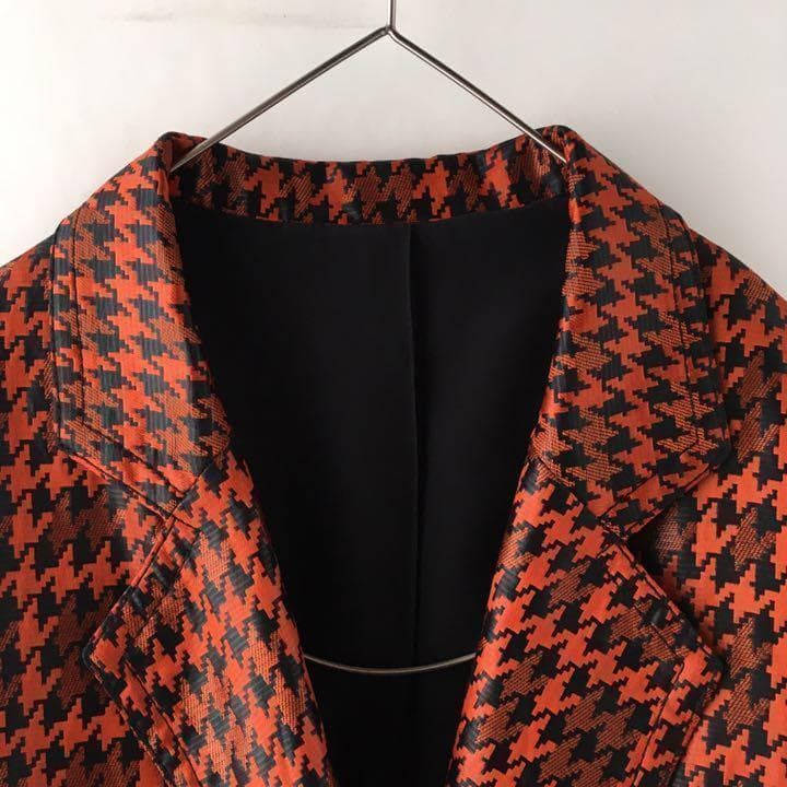 used レトロ 千鳥格子 ロングコート 古着 ヴィンテージ vintage old デザインコート レトロ 千鳥 格子 個性的 昭和 80s 奇抜 - メルカリ