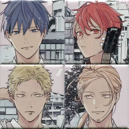 中古】バッジ・ピンズ [単品] 集合 オリジナル缶バッジ(4個セット