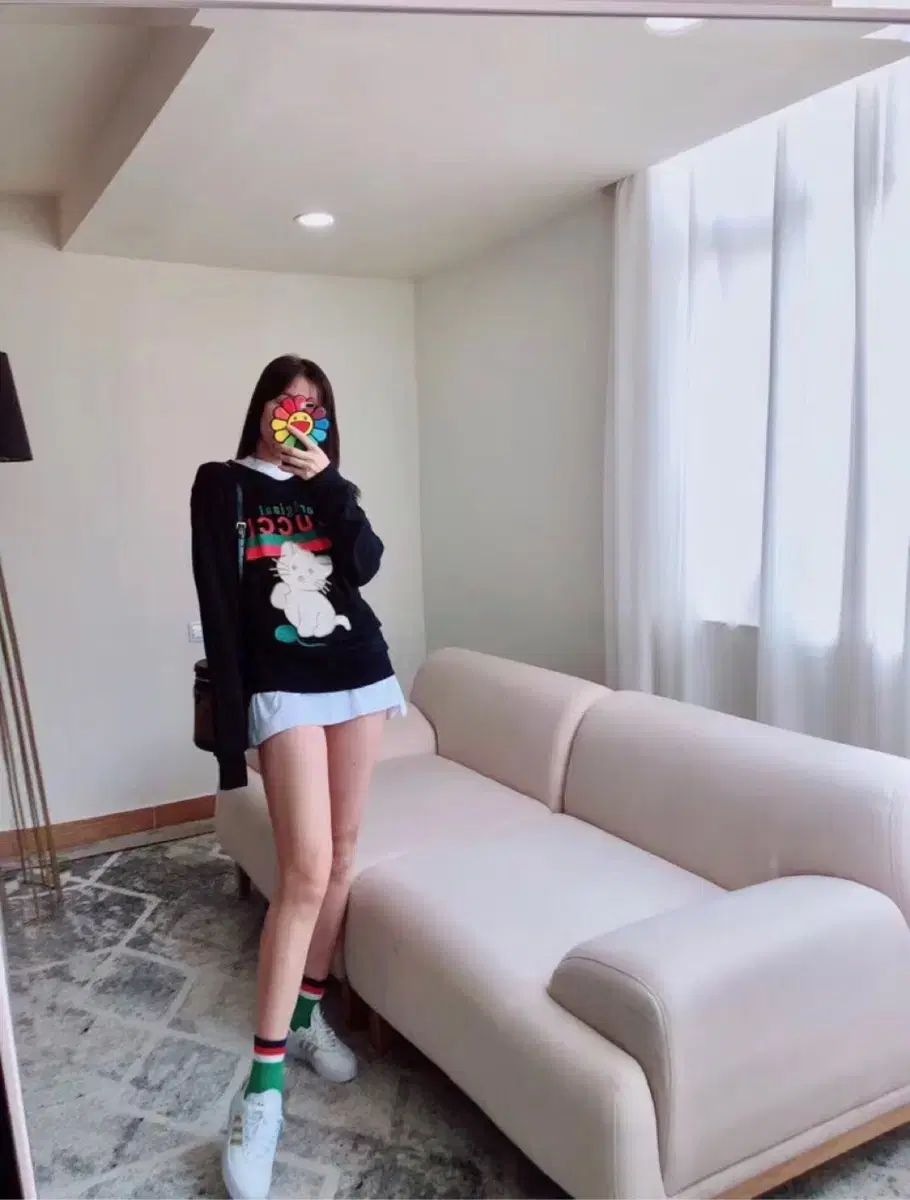 グッチ オリジナル 猫 オーバーサイズ スウェット M