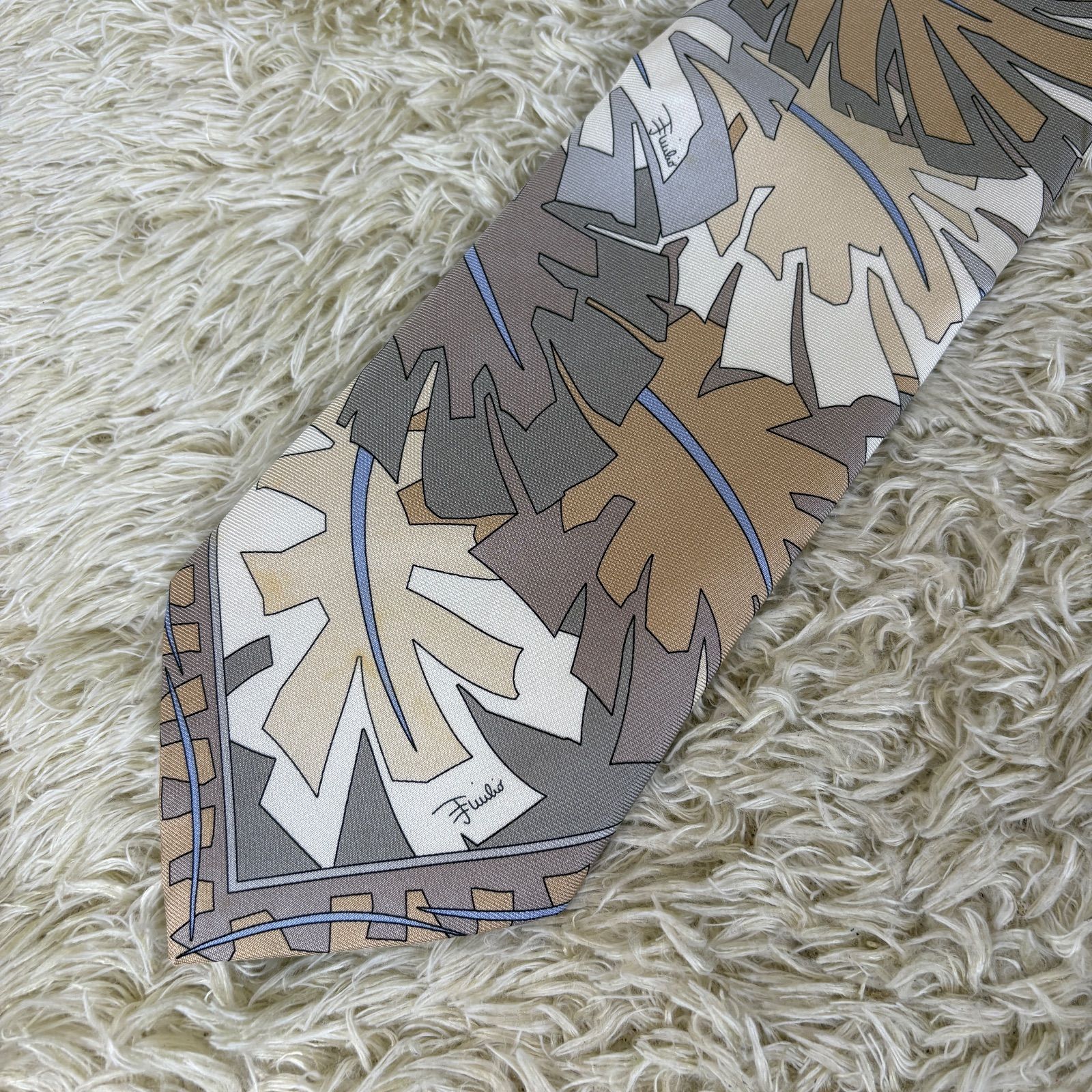 エミリオプッチ ネクタイ シルク イタリア製 マルチカラー ロゴ ジオ