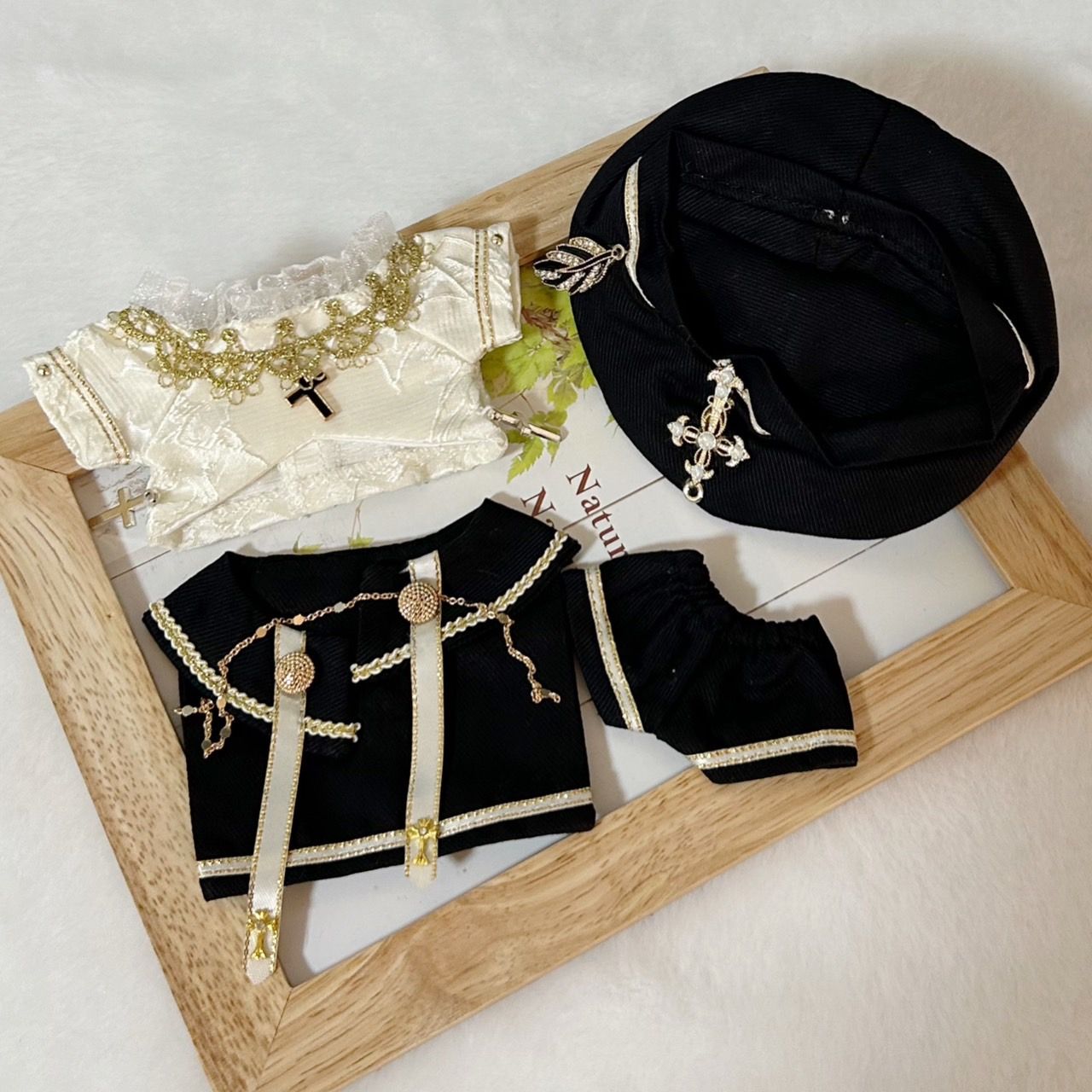 いつぬい ぬい服 聖歌隊 2点セット 10～12cm ぬい服 ぬいぐるみ服 いつぬい あんスタ 聖歌隊 4点セット 黒