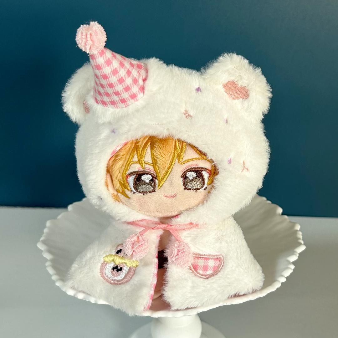10～12cm ぬい服 アイスクリームマントセット 着ぐるみ いつぬい