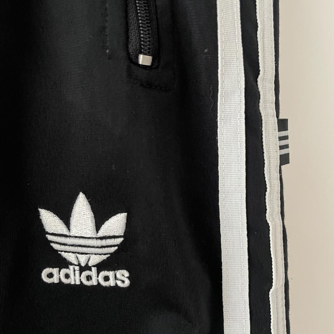 90s adidas トラックパンツ ジャージ トレフォイルロゴ 刺繍 万国旗