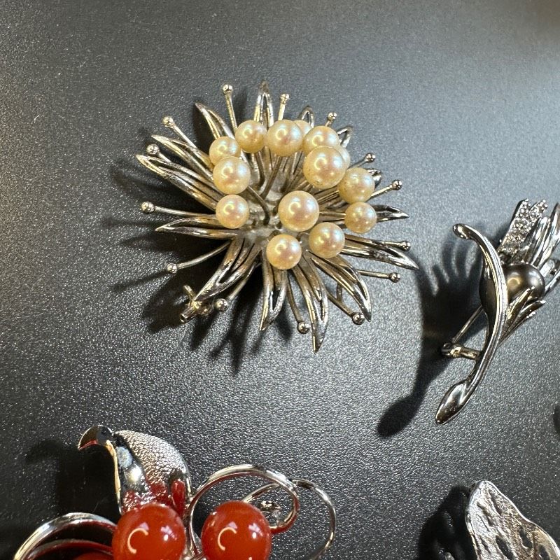 vintage】シルバー製 ブローチ 9点 まとめ売り 約89g GT-R6