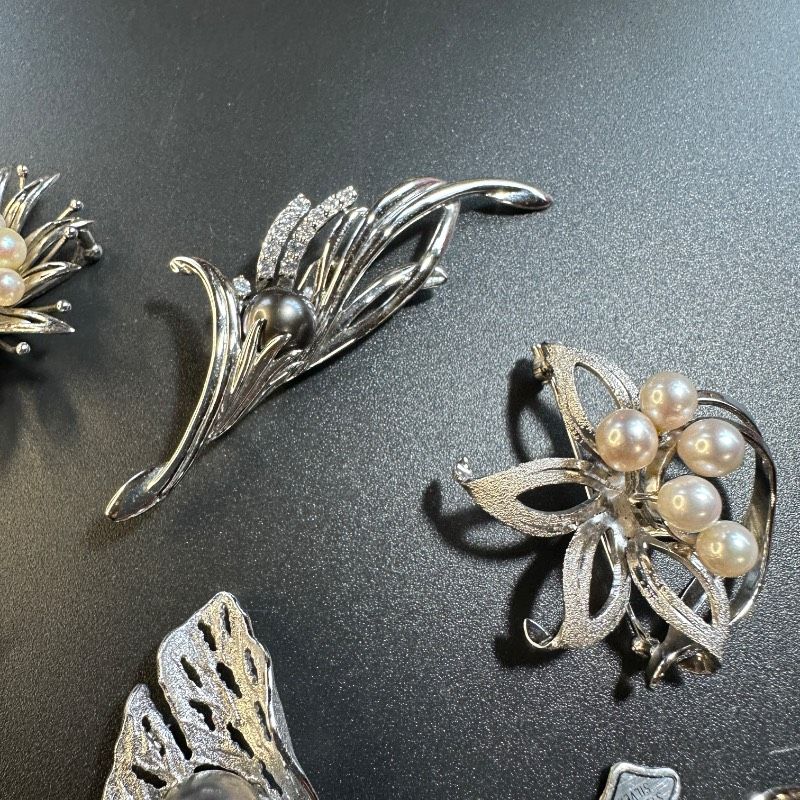 vintage】シルバー製 ブローチ 9点 まとめ売り 約89g GT-R6