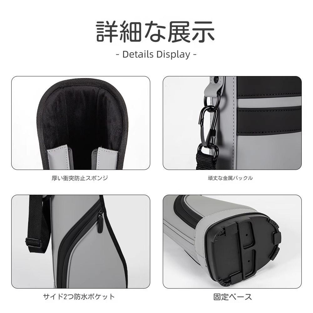  PLAYEAGLEライトラグジュアリースタイル ゴルフギャンバッグ コース用ポータブルクラブケース レザーハーフセットクラブバッグ 251011gefqb04 色分類 PEライトラグジュアリースタイル 白色 子供用ゴルフ用品 ゴルフバッグ キャディバッグ ゴルフ