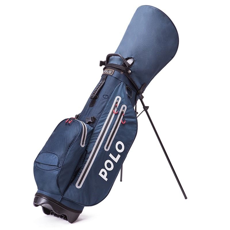 POLOゴルフバッグ 男女兼用軽量クラブケース golf防水スタンド付きリュック型バッグ 13本収納 251011 gefqb 08 分類-グレー