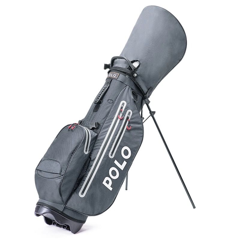 POLOゴルフバッグ 男女兼用軽量クラブケース golf防水スタンド付きリュック型バッグ 13本収納 251011 gefqb 08 分類 ブラック