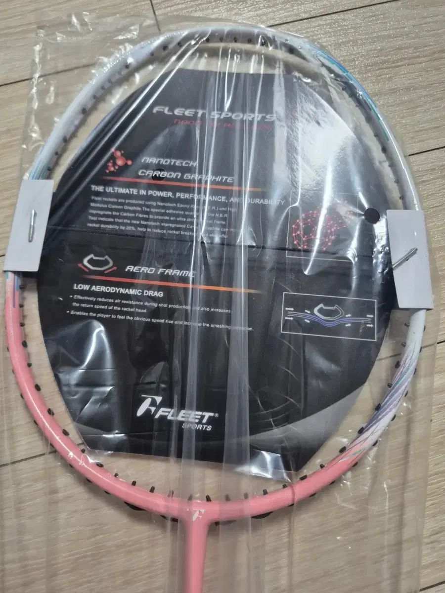 Fleet バドミントン ラケット ピンク色