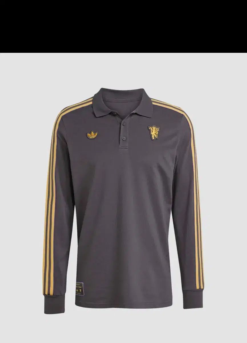 アディダス MANCHESTER UNITED FC 長袖 ポロTシャツ グレー 出品 