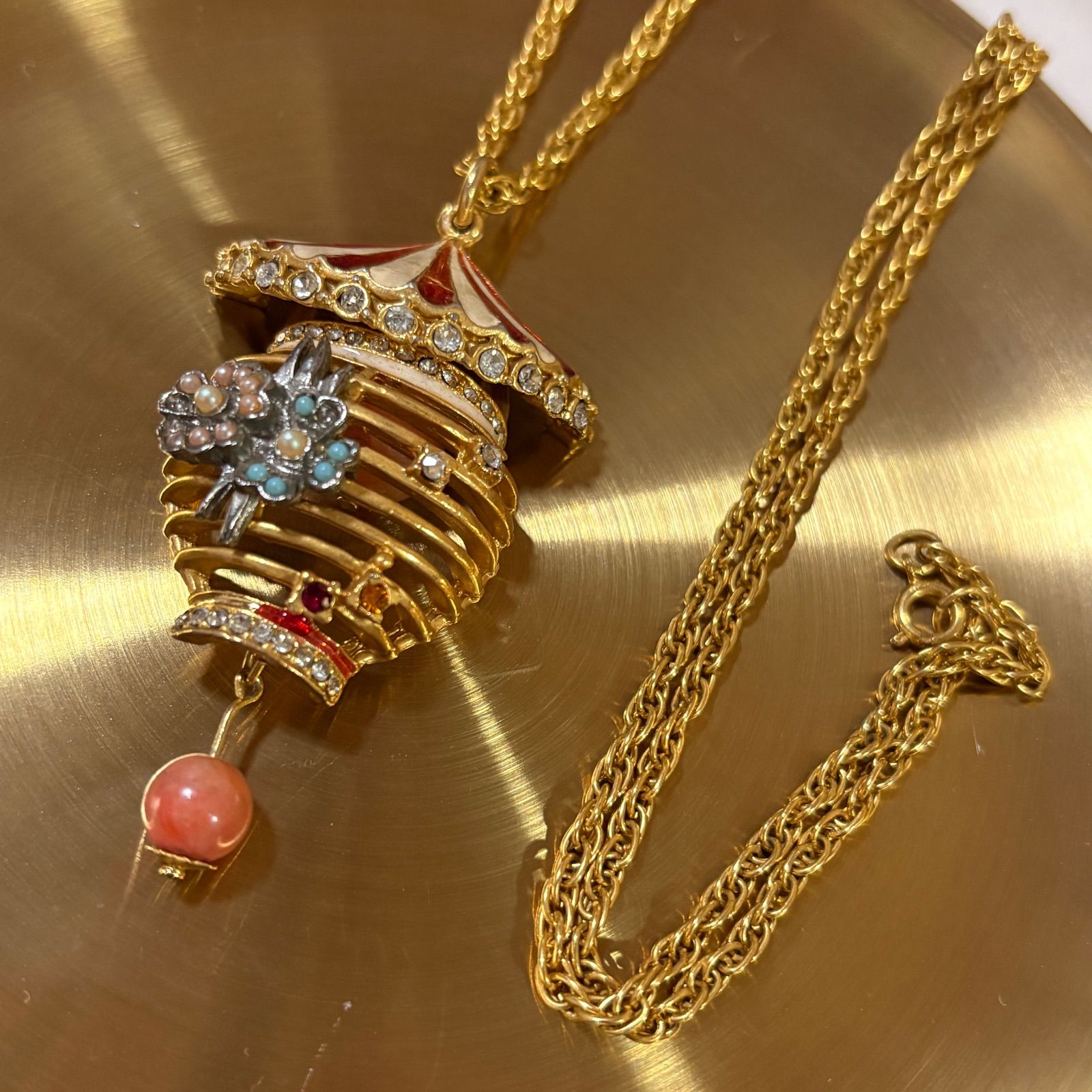 ヴィンテージ 熱気球ペンダント 1960 70 s レトロ ネックレス