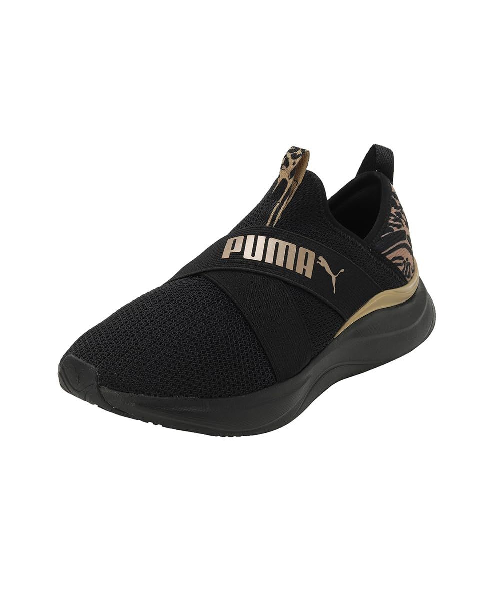プーマ レディース ソフトライドハーモニースリップフィーラインファイン HARMONY SLIP 軽量 レディーススニーカー 379607 ブラック ゴールド 23.0 cm