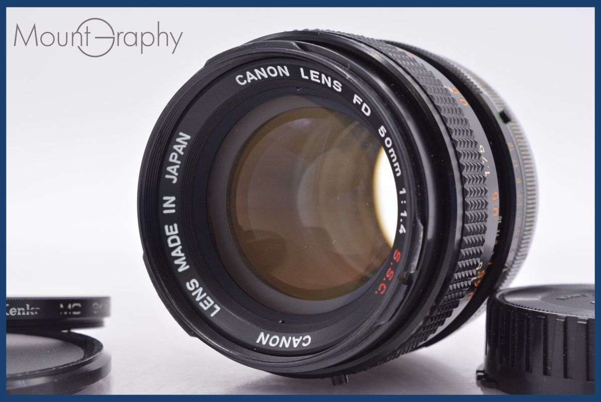キヤノン Canon FD 50 mm F 1.4 S.S.C. 前後キャップ-レンズフィルター付 同梱無料 am 2028
