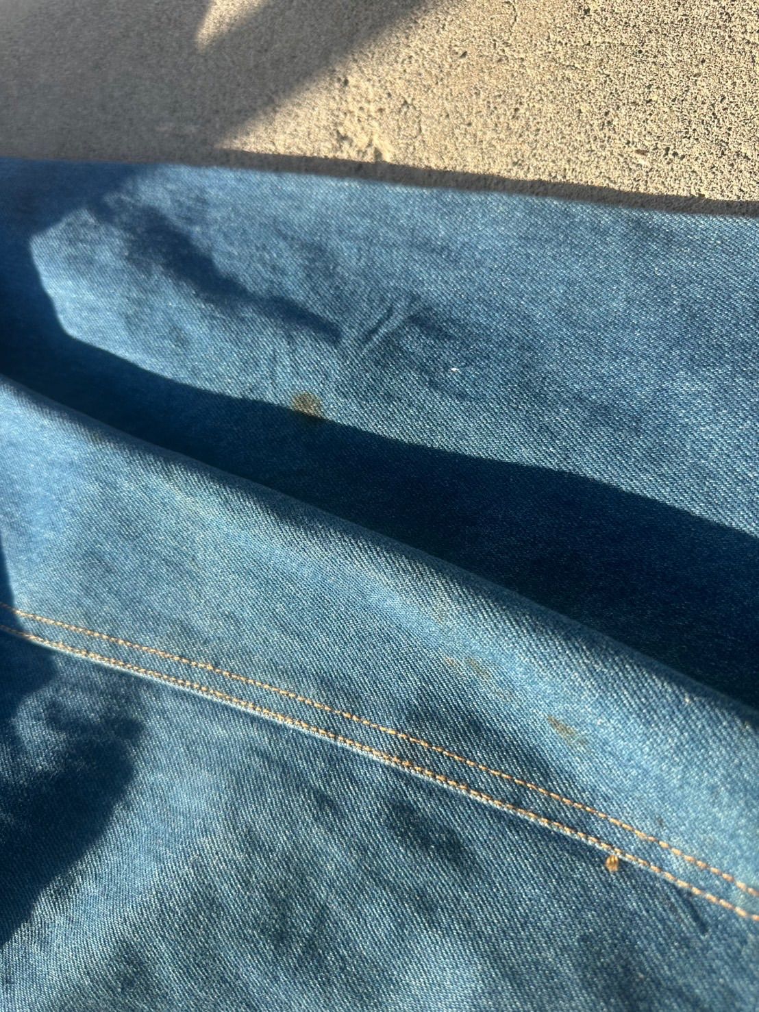 MARLBORO COUNTRY 90s- 襟レザーデニムジャケット