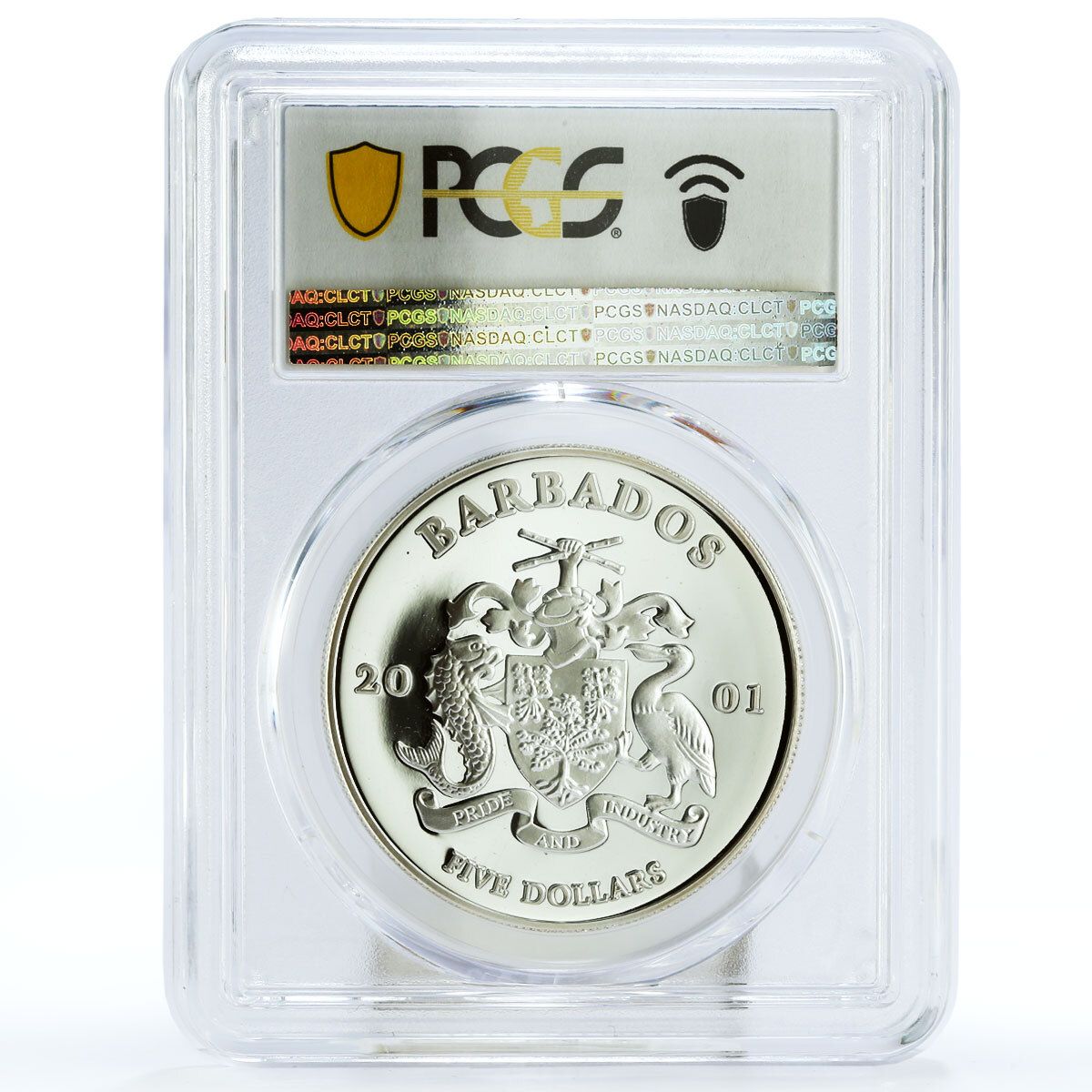 バルバドス 5ドル ユニセフ PR69 PSGS 銀貨 2001年 - メルカリ