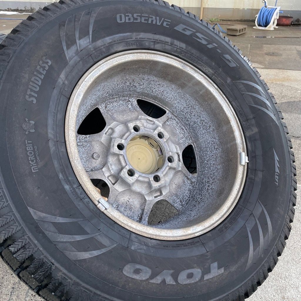  プラド アルミ スタッドレス265 70 R 16 2019年 TOYO 4本 16インチ タイヤ ホイールセット