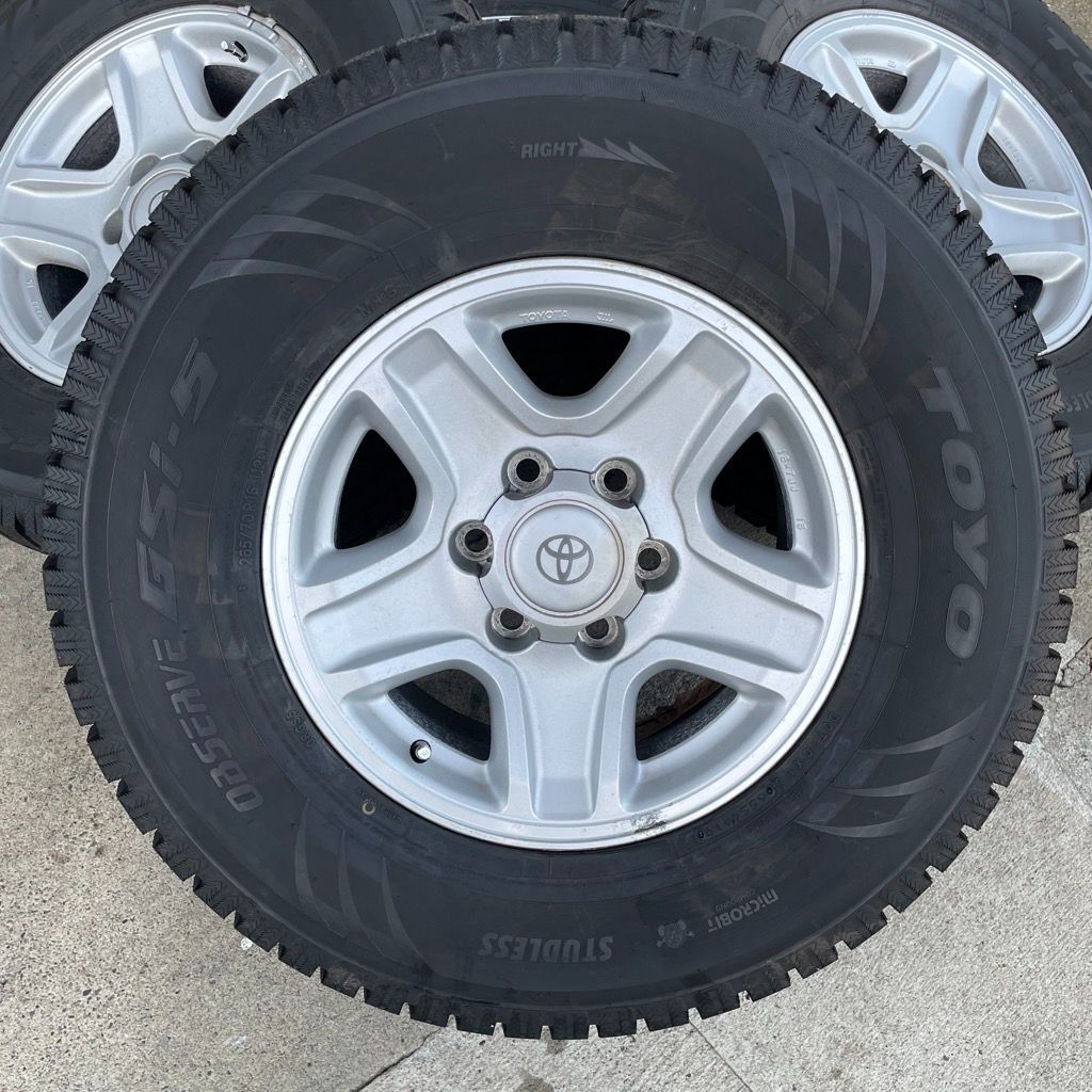 プラド アルミ スタッドレス265 70 R 16 2019年 TOYO 4本