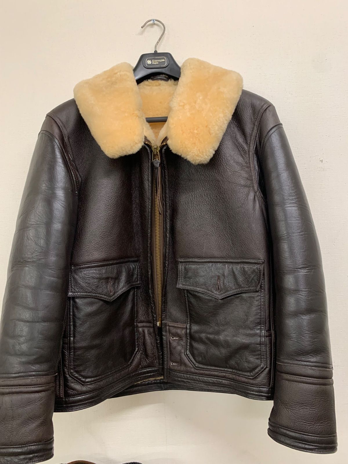 WILLIS & GEIGER B-3 フライトジャケット 36 ムートン レザー 美品