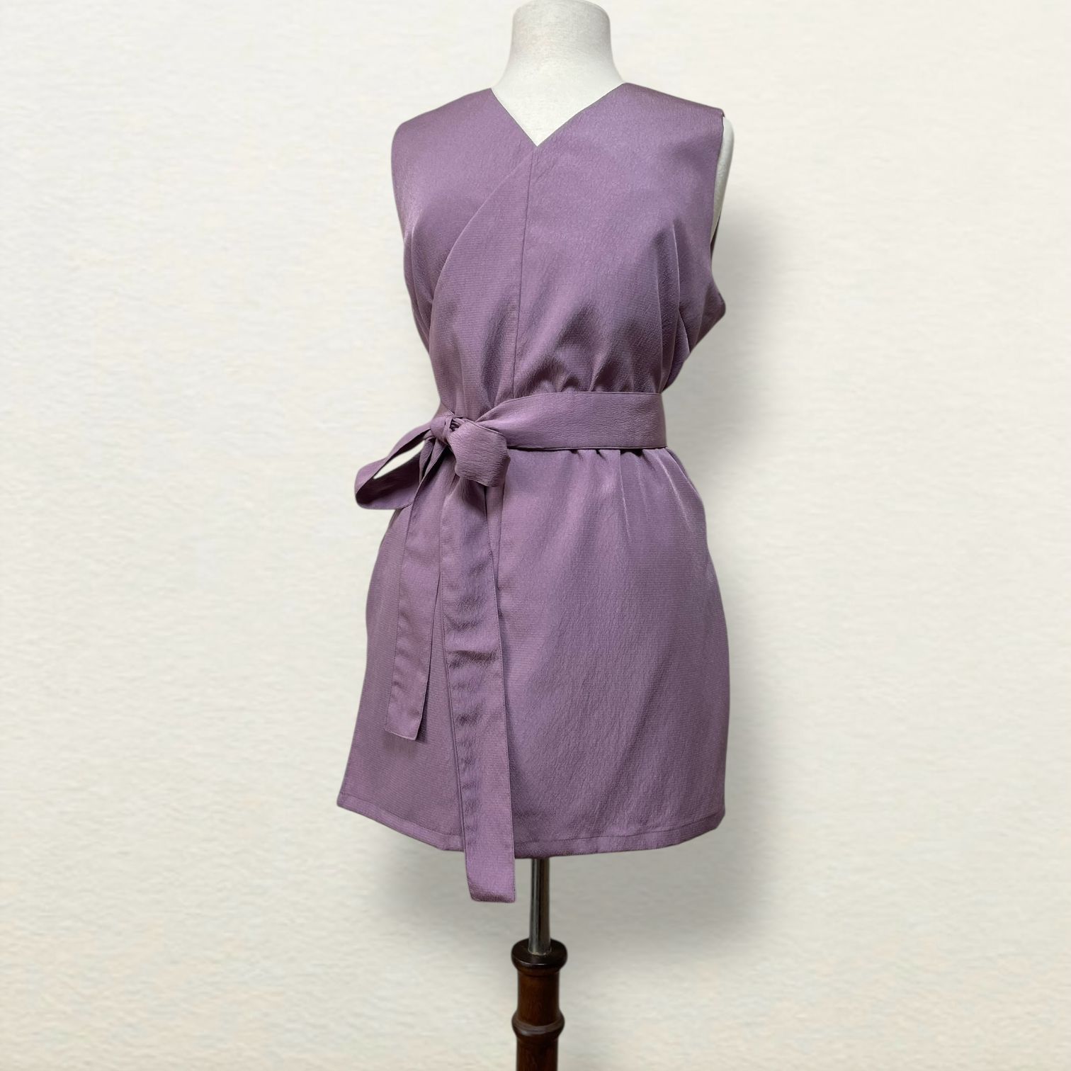 着物リメイク 反物から作った茶道お稽古着 チュニック丈タイプ 大きめサイズ 化繊