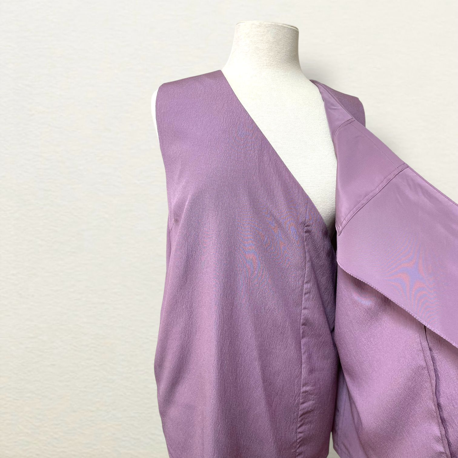  着物リメイク 反物から作った茶道お稽古着 チュニック丈タイプ 大きめサイズ 化繊 その他 着物