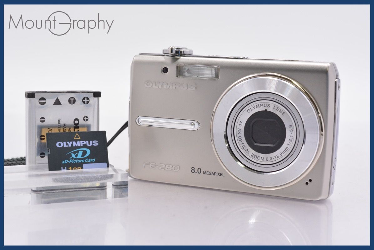 ★極上美品★ オリンパス Olympus FE-280 3x バッテリー、メモリーカード付属 ★完動★同梱無料 #mj7125