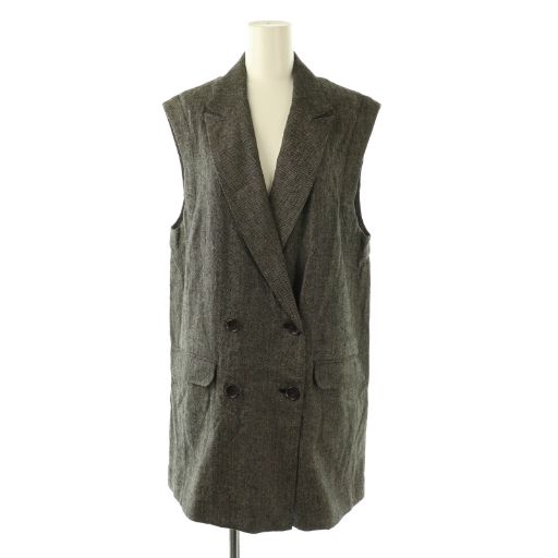 ガリャルダガランテ GALLARDAGALANTE 24SS リネンダブルベスト 前開き