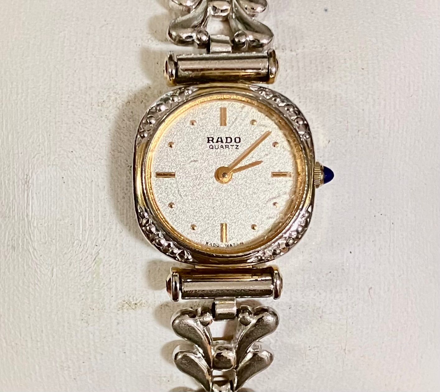 稼働品 RADO ラドー ゴールド文字盤 179.9558.2 クォーツ レディース腕時計