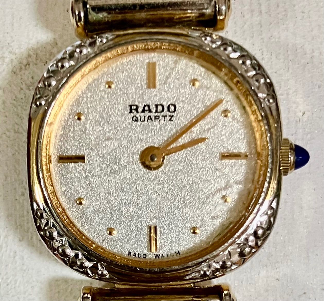 稼働品 RADO ラドー ゴールド文字盤 179.9558.2 クォーツ レディース腕時計