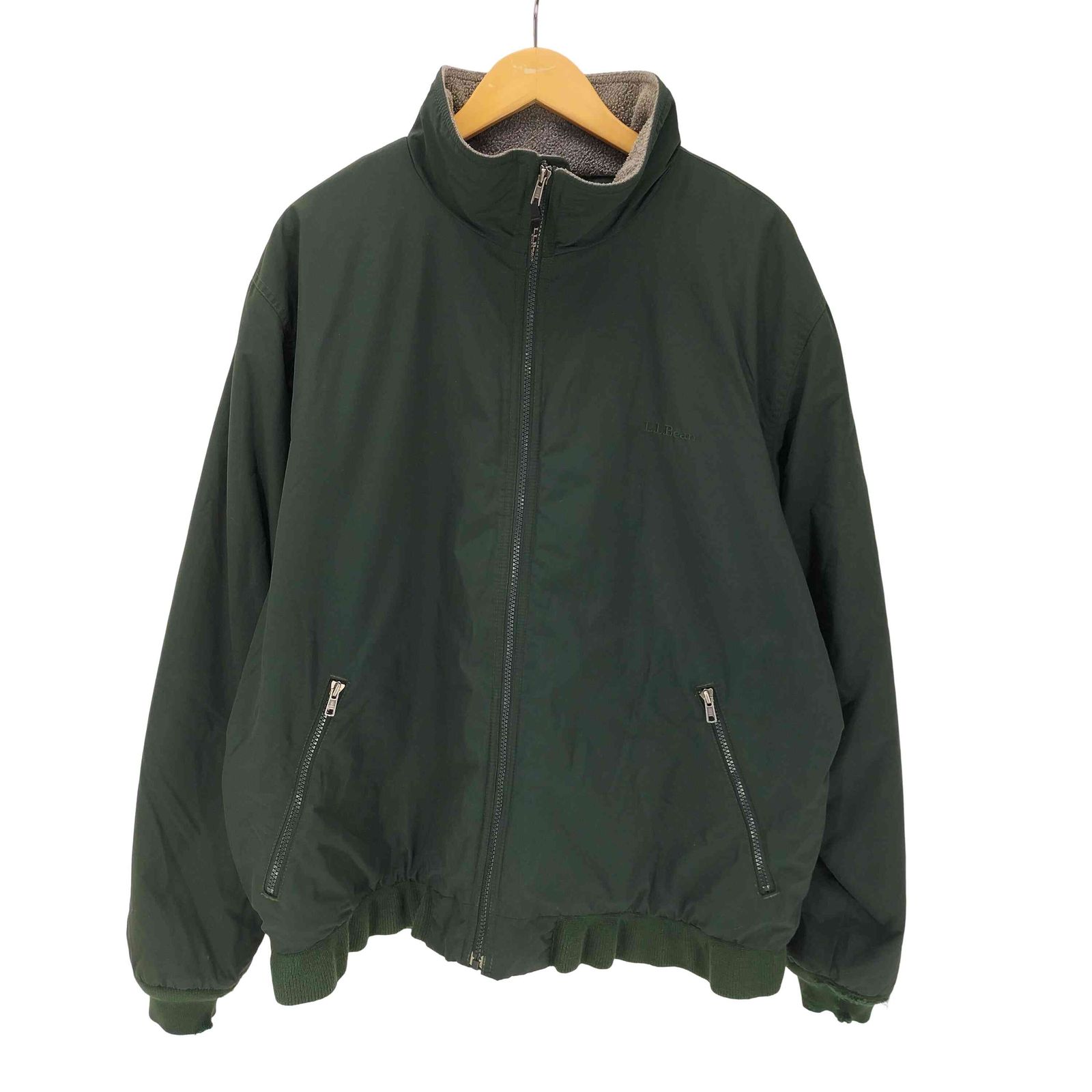 エルエルビーン L.L.Bean 90S ロゴ刺繍 裏地フリース Warm Up Jacket 
