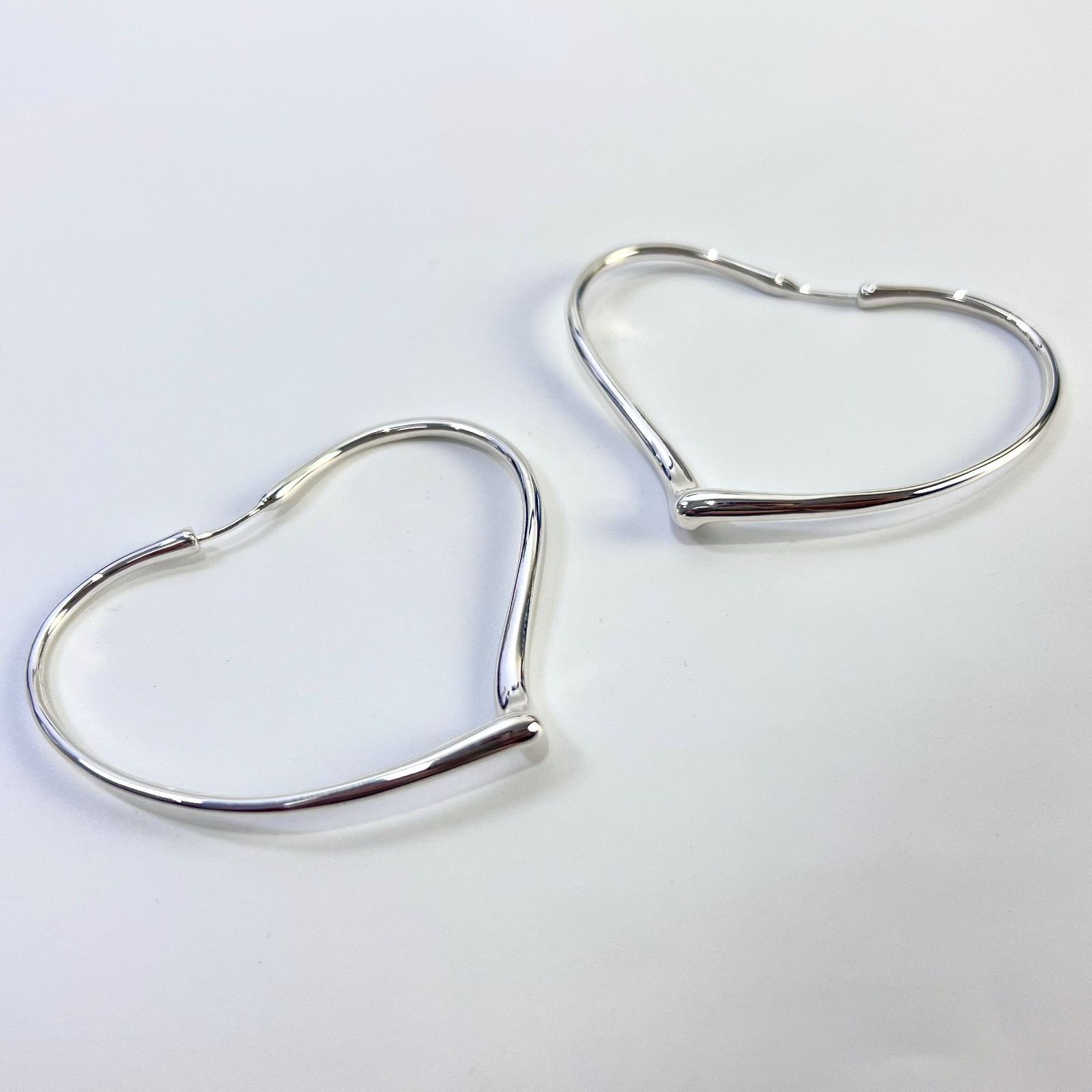 美品 ティファニー オープンハート フープピアス Mサイズ エルサペレッティ TIFFANY＆CO ティファニー エルサ・ペレッティ オープン ハート フープ