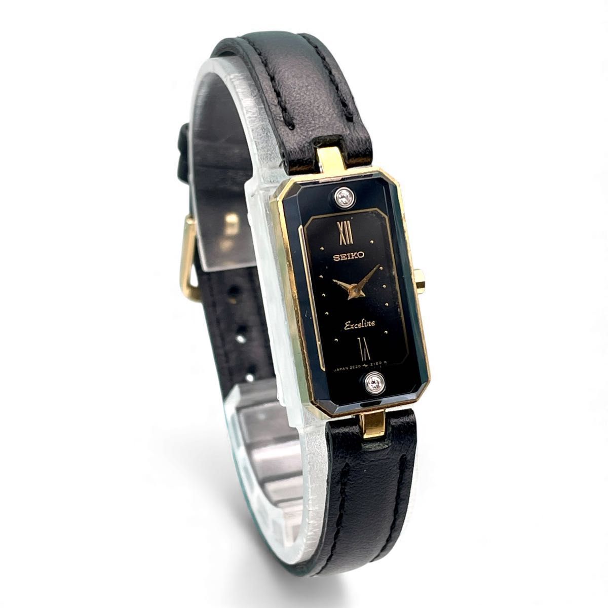 美品□稼働 SEIKO セイコー 2E20-6680 EXCELINE エクセリーヌ ダイヤ