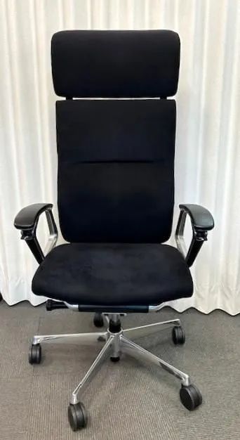  オカムラ デュークチェア ハイバック スウェード張り ヘッドレスト付き オフィスチェア 家具 揺れる椅子 オフィスチェア ワークチェア 椅子 チェア