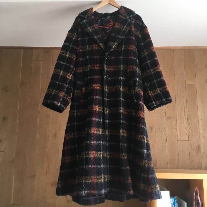 美品 ロイスクレヨン Lois CRAYON チェック ロング コートM - メルカリ