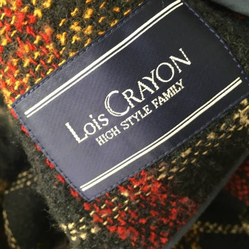 美品 ロイスクレヨン Lois CRAYON チェック ロング コートM - メルカリ