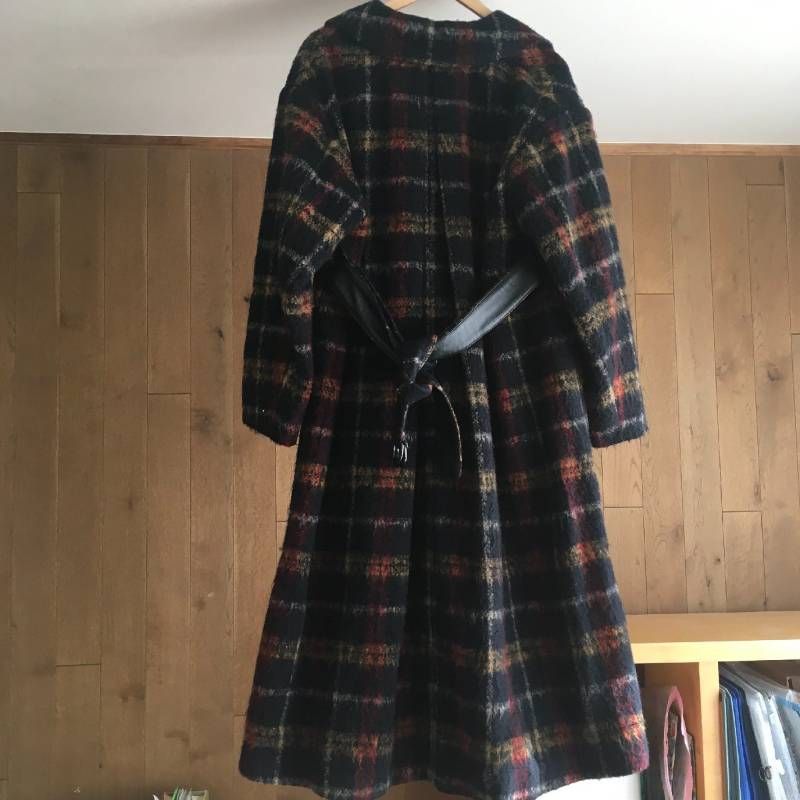 美品 ロイスクレヨン Lois CRAYON チェック ロング コートM - メルカリ