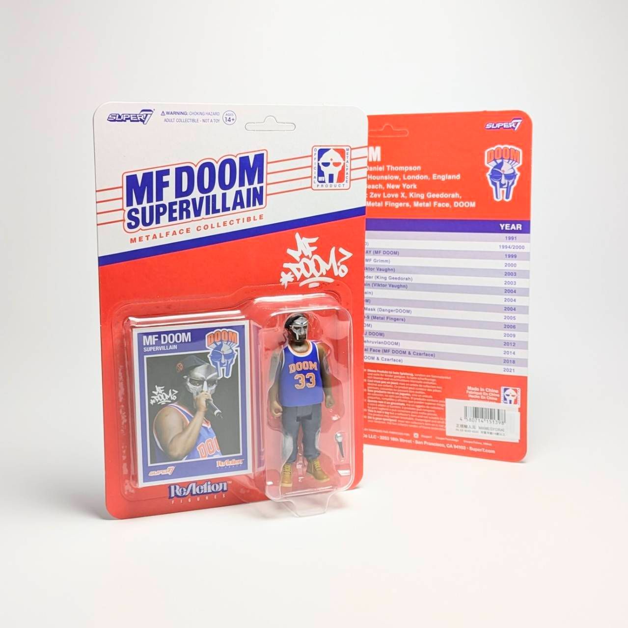 MF DOOM NYC SuperVillain ReAction フィギュア ReAction Figures リアクション フィギュア 】MF DOOM SUPERVILLAIN