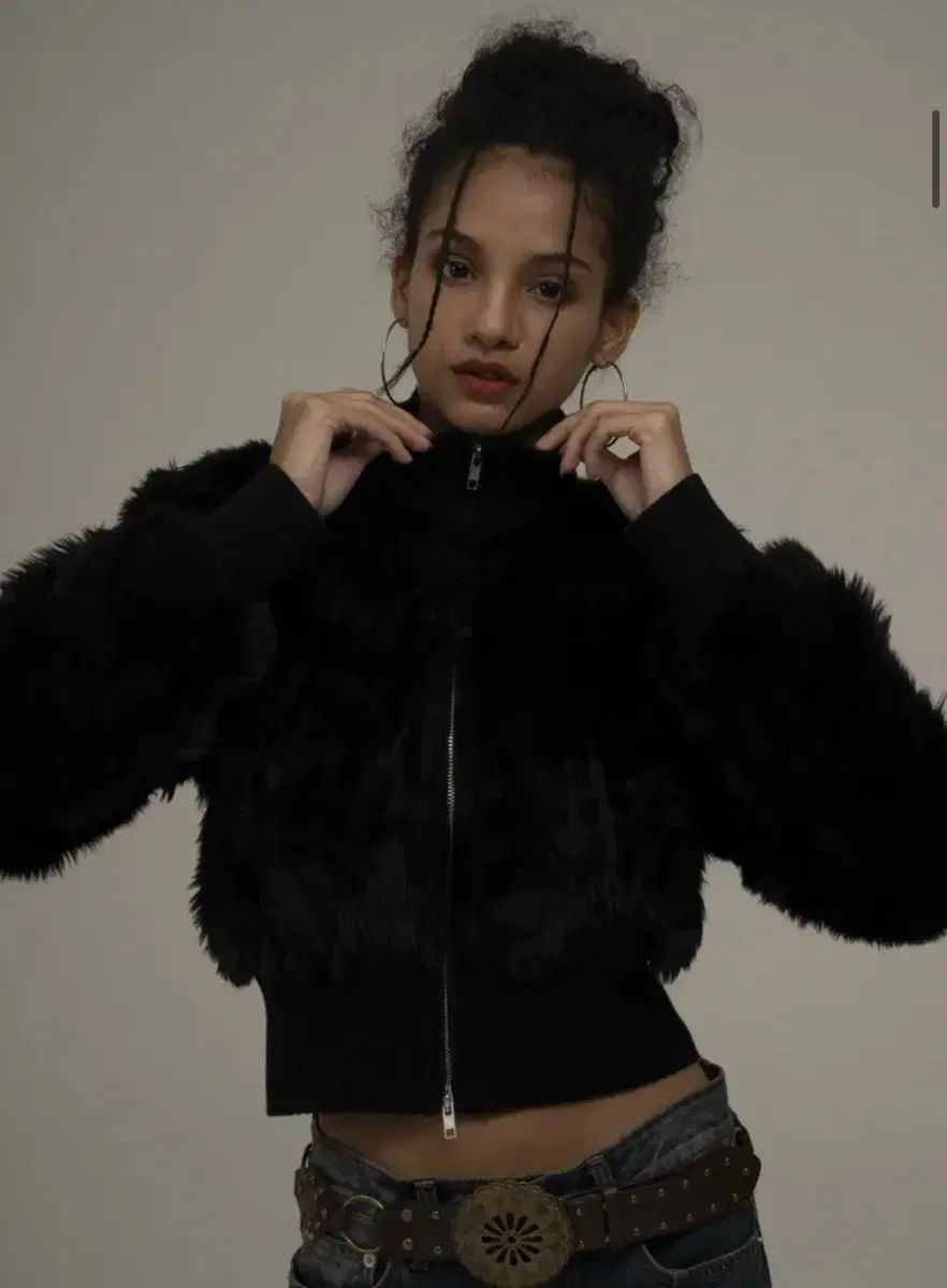 ミッドナイトムーブ ファージャケット rip ジャンパー black