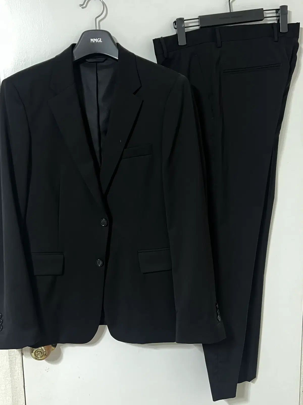 コス スリムフィット ウール ブラック セットアップ 52 48