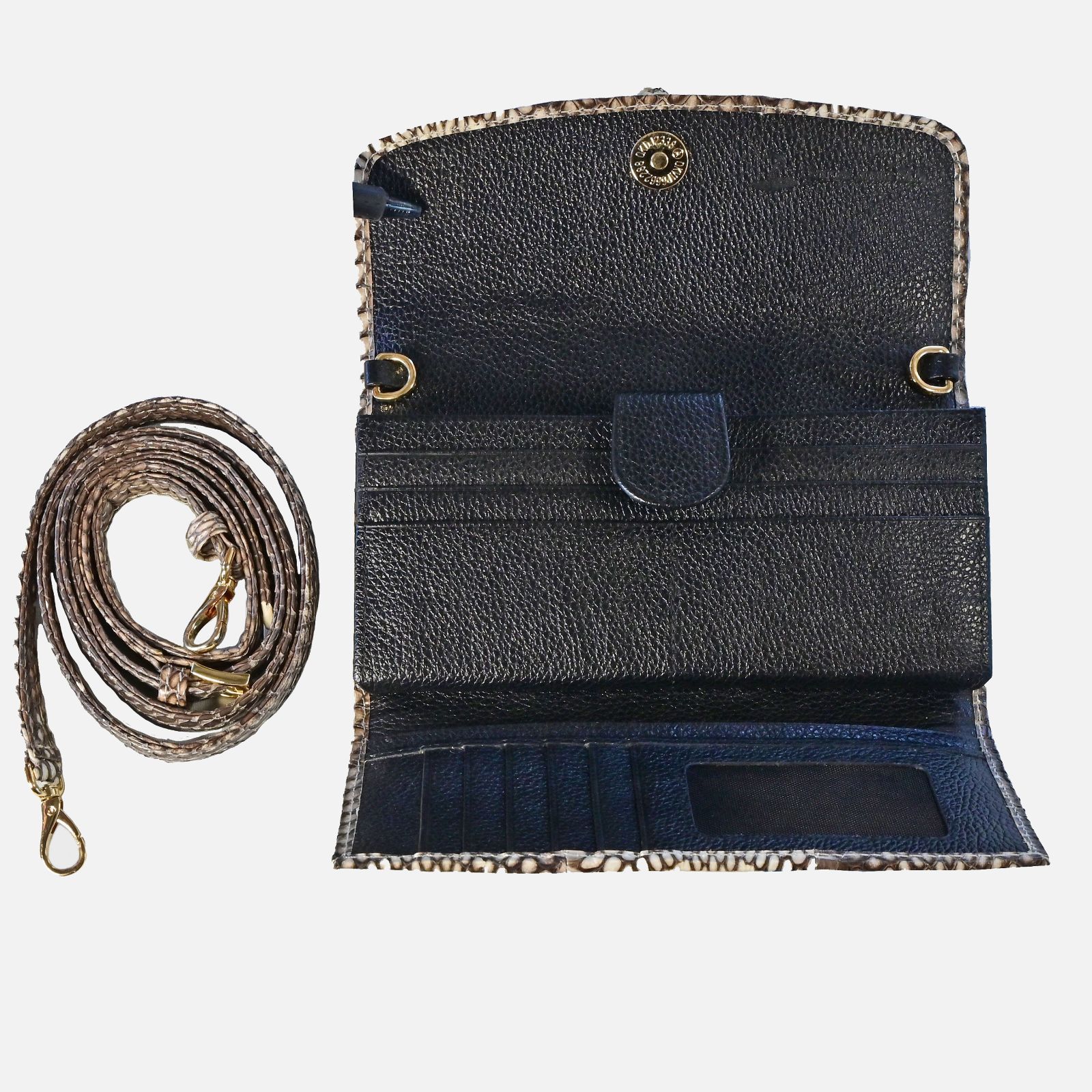  再生と富を象徴するコブラの存在感を纏う｜本コブラスキン2 WAYラグジュアリーウォレット 長財布 財布 ケース 小物入れ