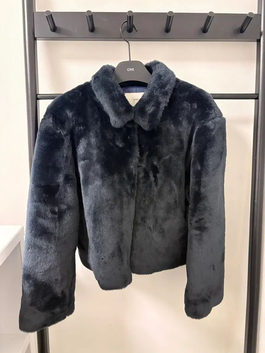 カレント CURRENT ファー ジャケット ネイビー One size