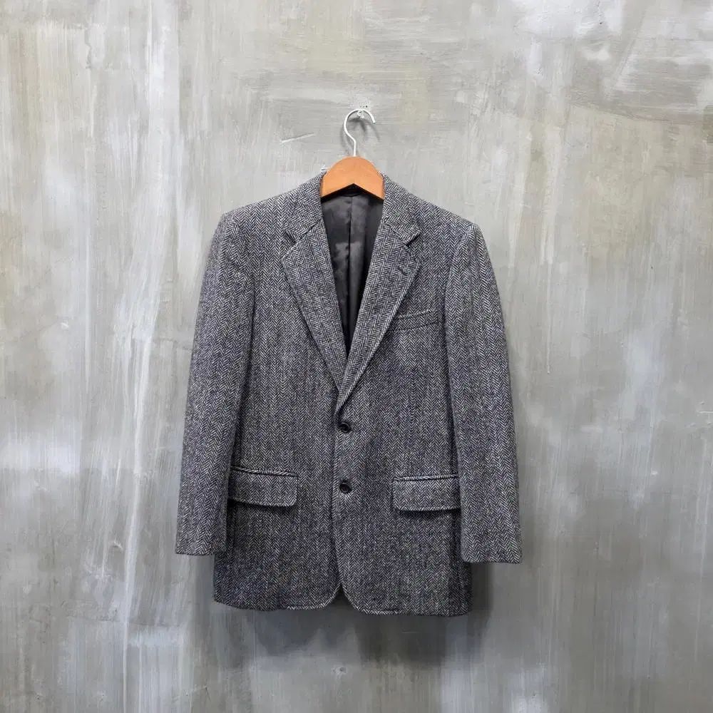 ハリーツイード ダブルボタン ヘリンボーン ツイードジャケット/メンズ