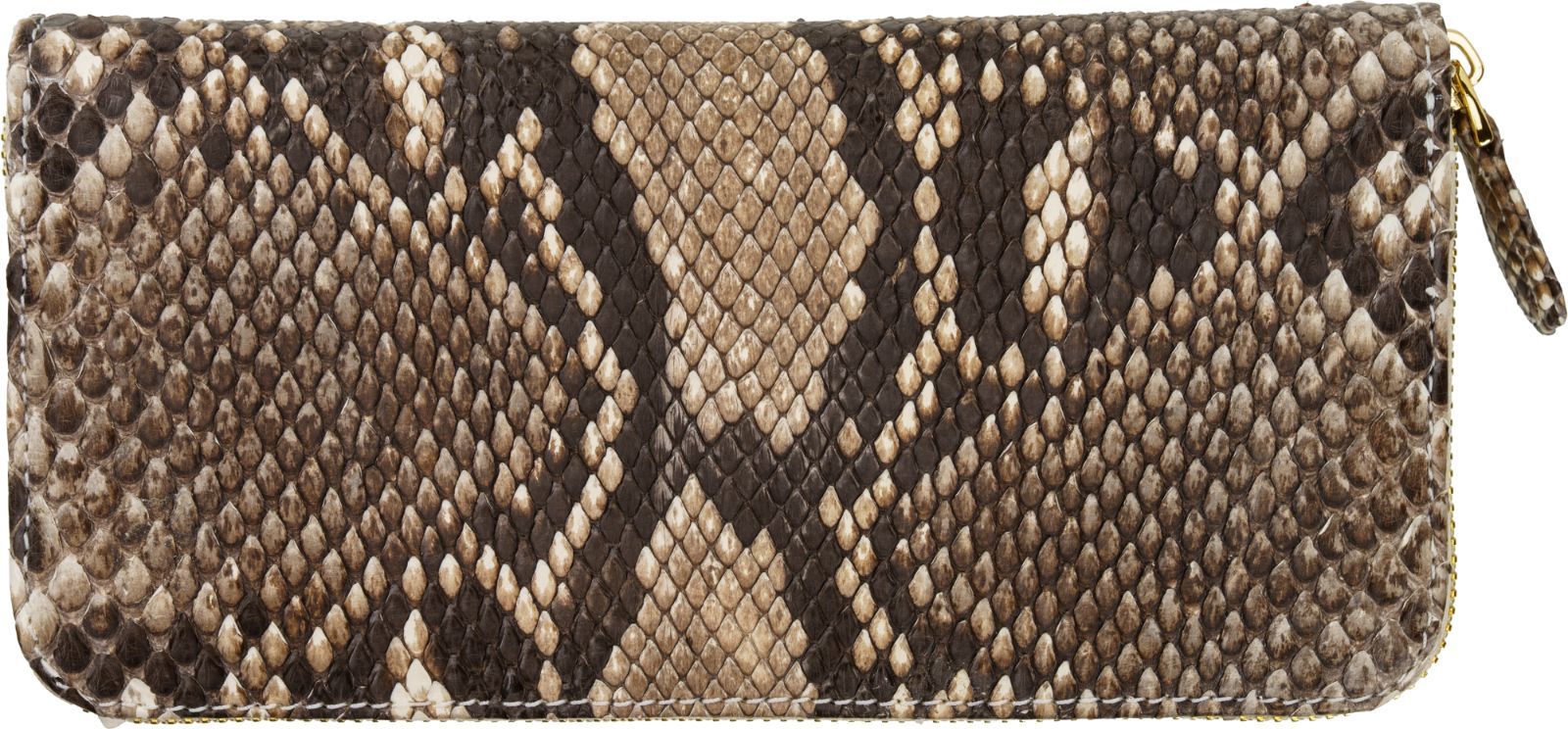  自然が生んだ金運の象徴を手元に｜ナチュラルパイソン一枚革ラウンドファスナー長財布 長財布 財布 ケース 小物入れ