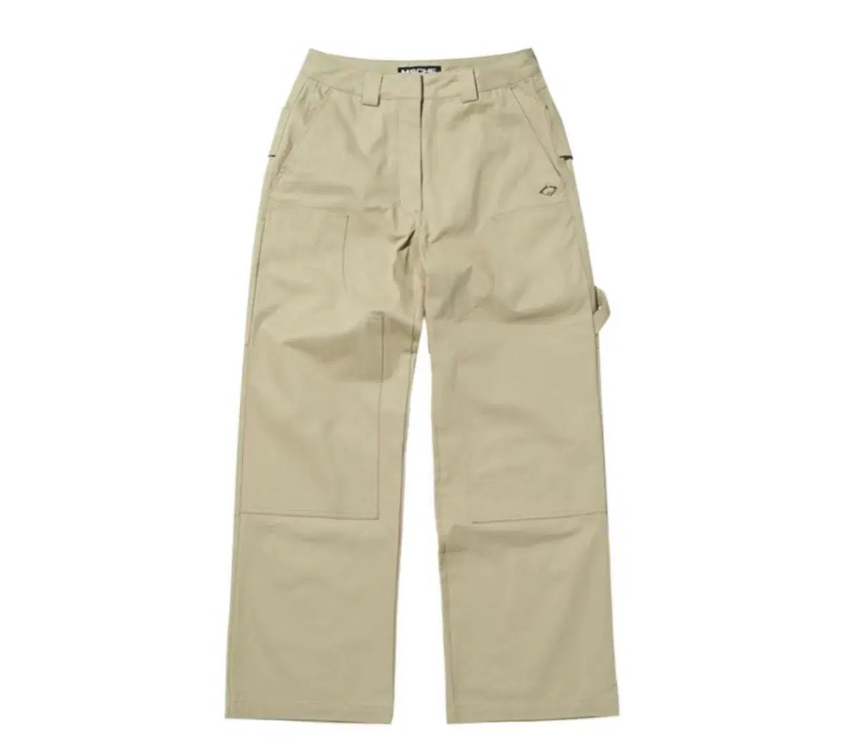 ミスチーフ エプロン ポケット ワークパンツ カーキ ベージュ