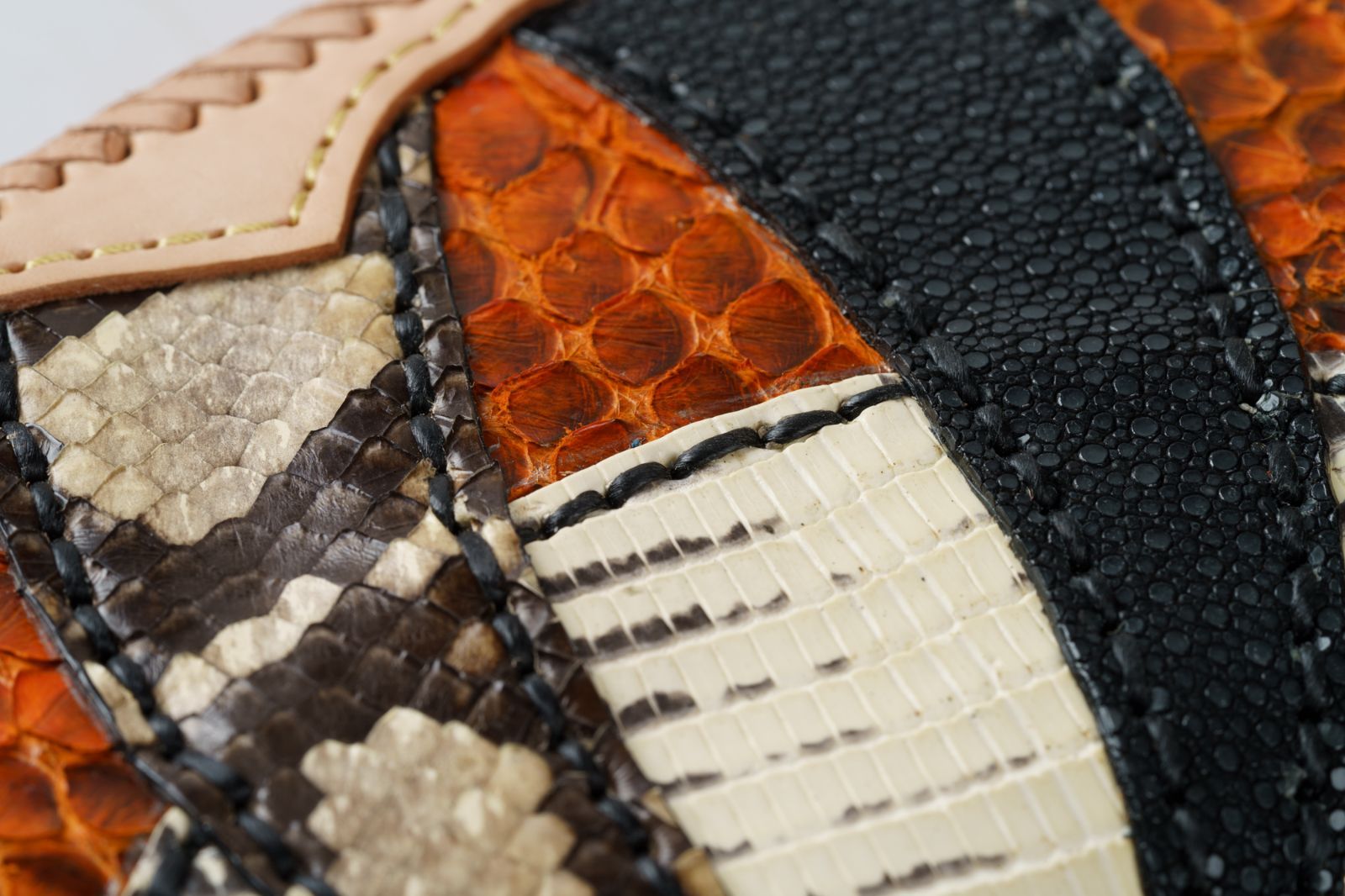  バイカーズ風ミックス長財布 ベージュ 長財布 財布 ケース 小物入れ