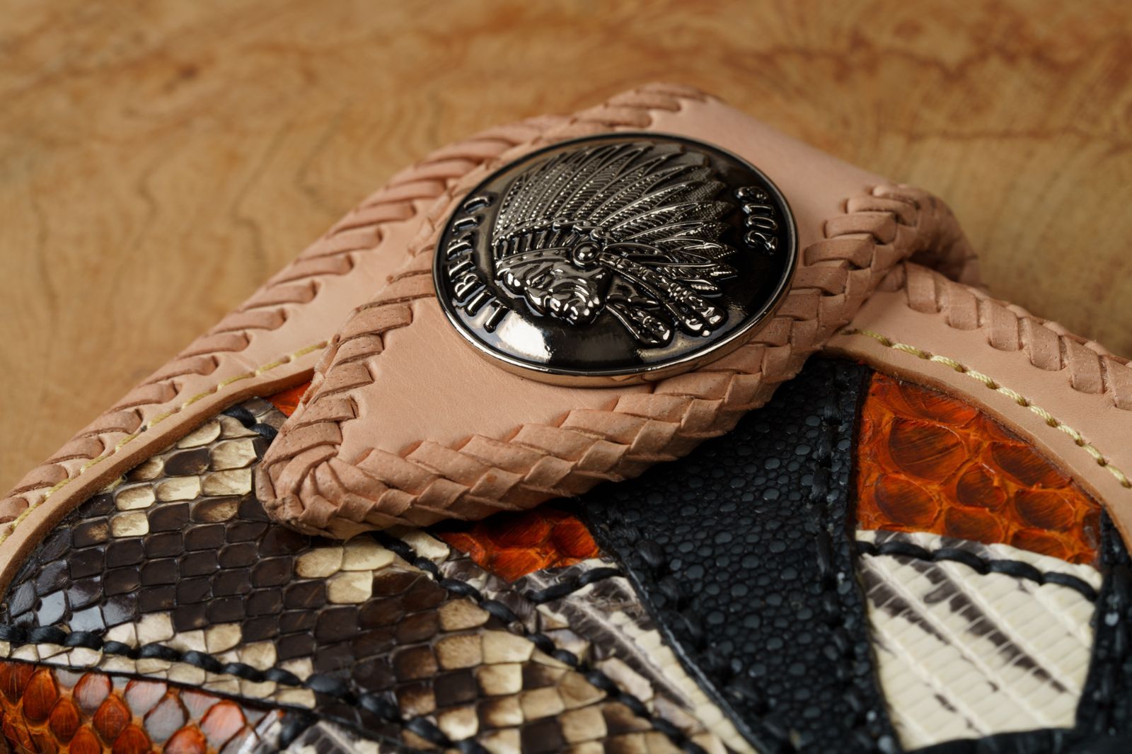 バイカーズ風ミックス長財布