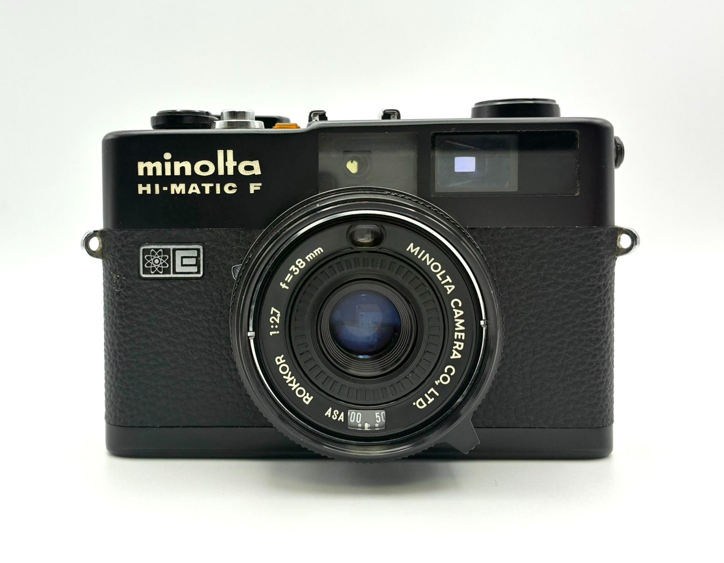動作品 MINOLTA HI MATIC F ミノルタ ハイマチック ブラックボディー コンパクトフィルムカメラ ROKKOR 2 7 38 mm 返金保証