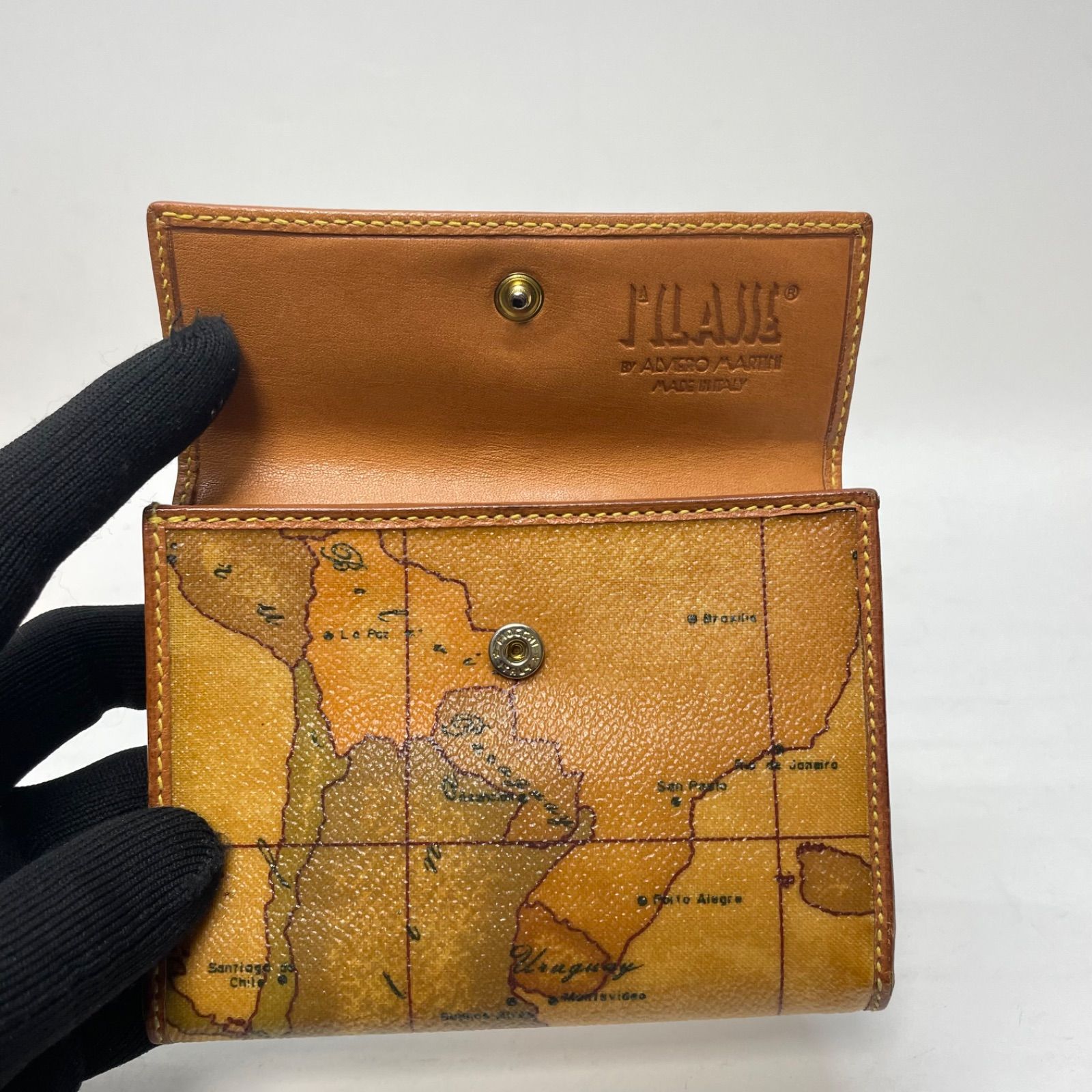 3060 PRIMA CLASSE プリマクラッセ 折り財布 PVC 地図柄 がまくち