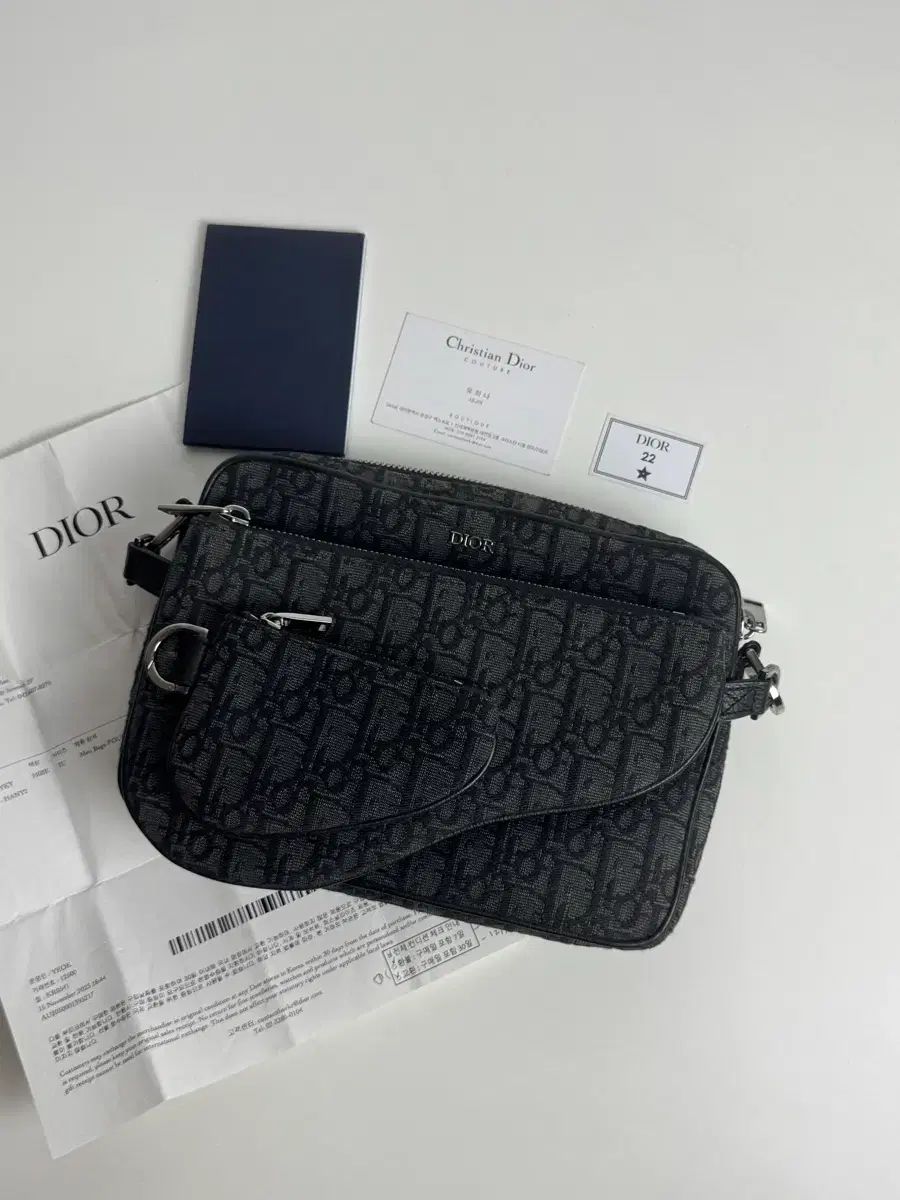 インボイスo ディオール オブリーク トリプル サドルバッグ ブラック