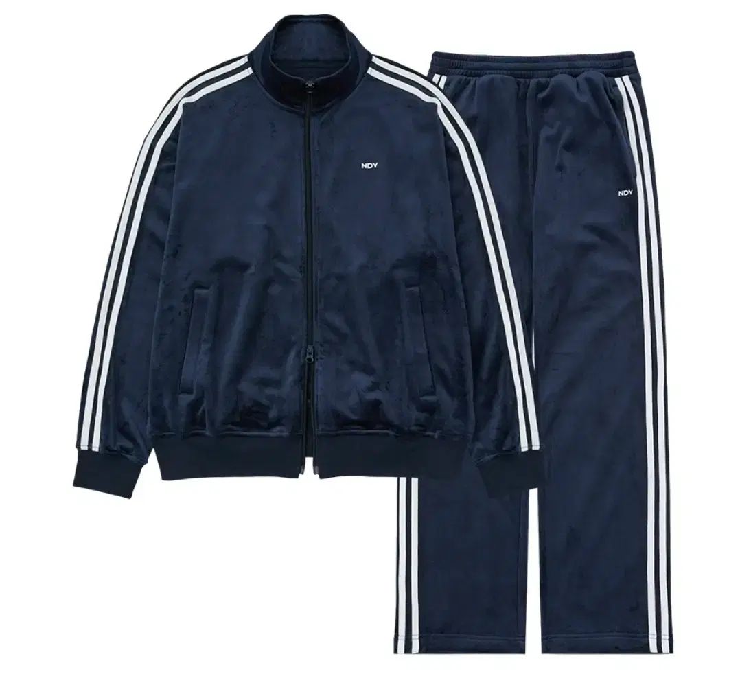 ノルディ ベルベット トレーナー セット ベロア トラック ネイビー