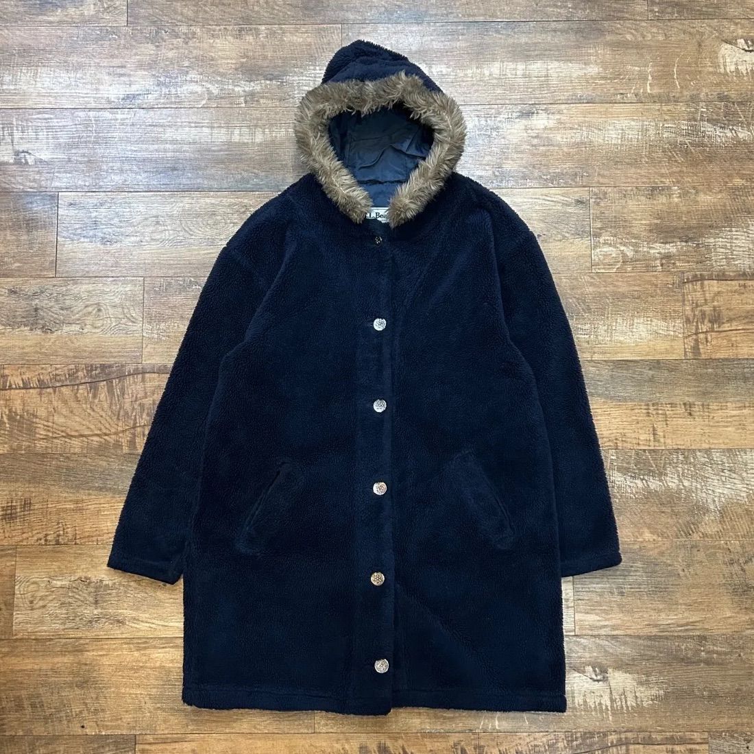 L.L.Bean エルエルビーン フーデッド ファー ボア フリース ジャケット コート
